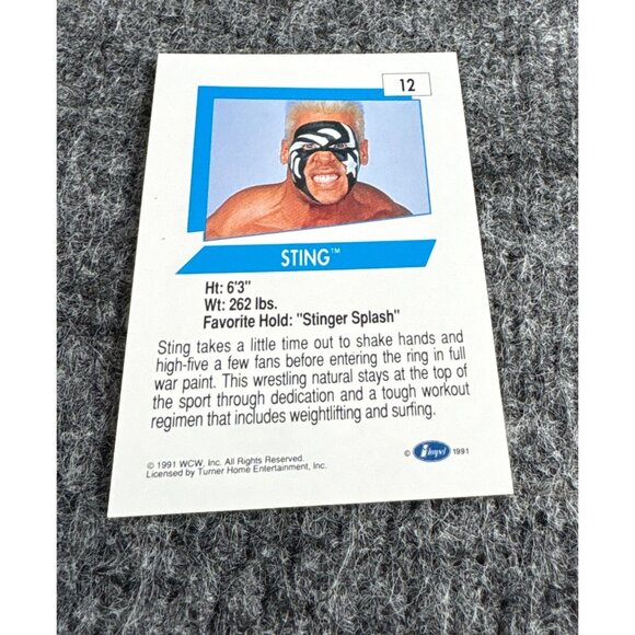 1991 WCW Sting Wrestling Trading Cards Lot Of 18 By Impel - Picture 4 of 4